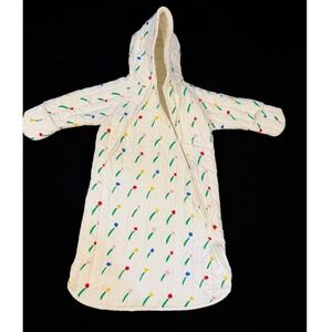 Vintage Trundle Bundle Quilted Bunting Sleep Sack Hooded Tulip Print 144 80s